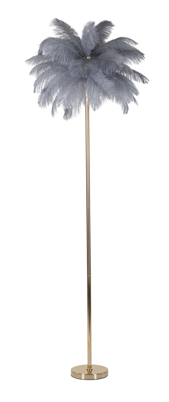 Lampadar Palm, Mauro Ferretti, 3 x E14, 40W, 55x160 cm, fier, auriu/gri - imagine 7